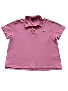 Polo Ralph Lauren Women's Pink 100% Cotton Classic Fit Polo Shirt Size XL